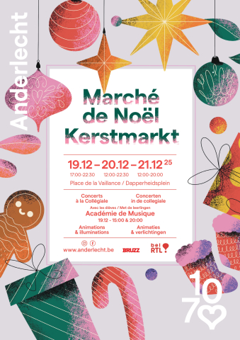 Bienvenue au Marché de Noël  - Kerstmarkt affiche